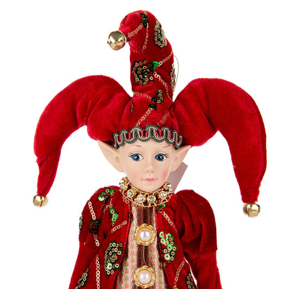 Elf Red Gold Plush Doll Elf Toy Christmas Tree Ornaments New Year Holiday Best Gifts For Kids Navidad Natal adornos de navidad