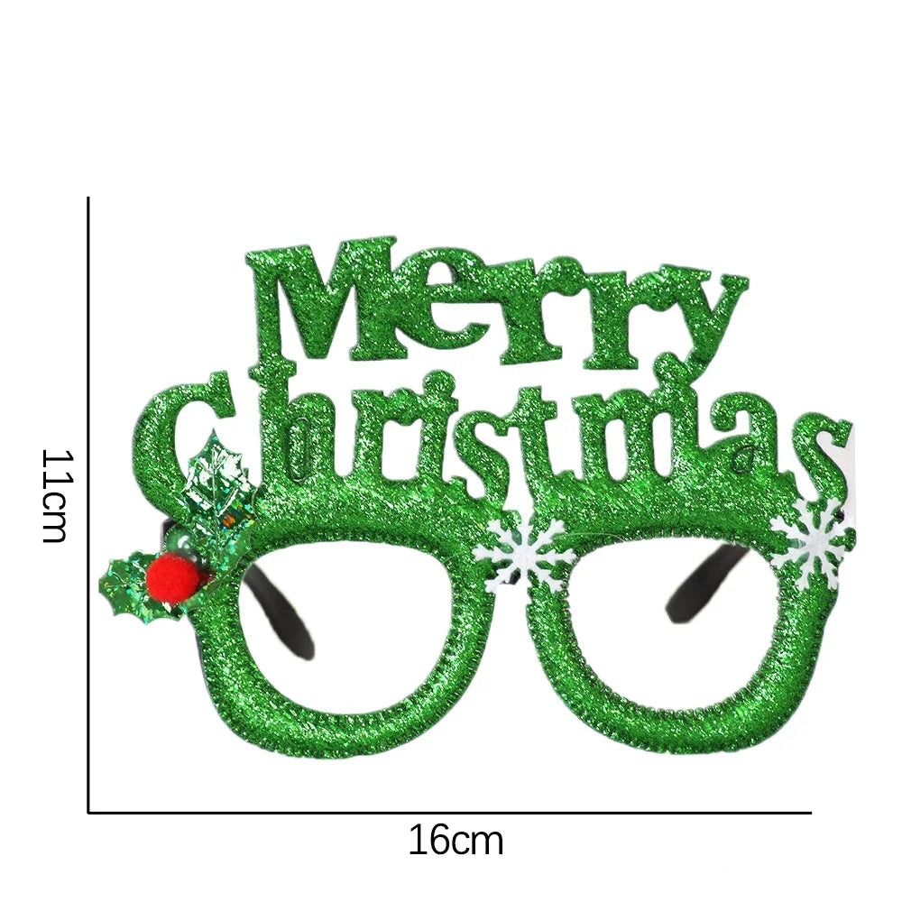 Christmas Glasses Plastic Decorative Glasses Kid Xmax Party Costume Accessory Photo Props Christmas Decoration decoración hogar