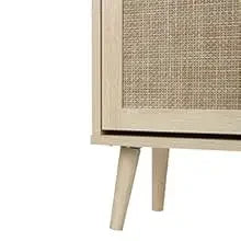 Rattan Shoe Cabinet with 4 Flip Drawers