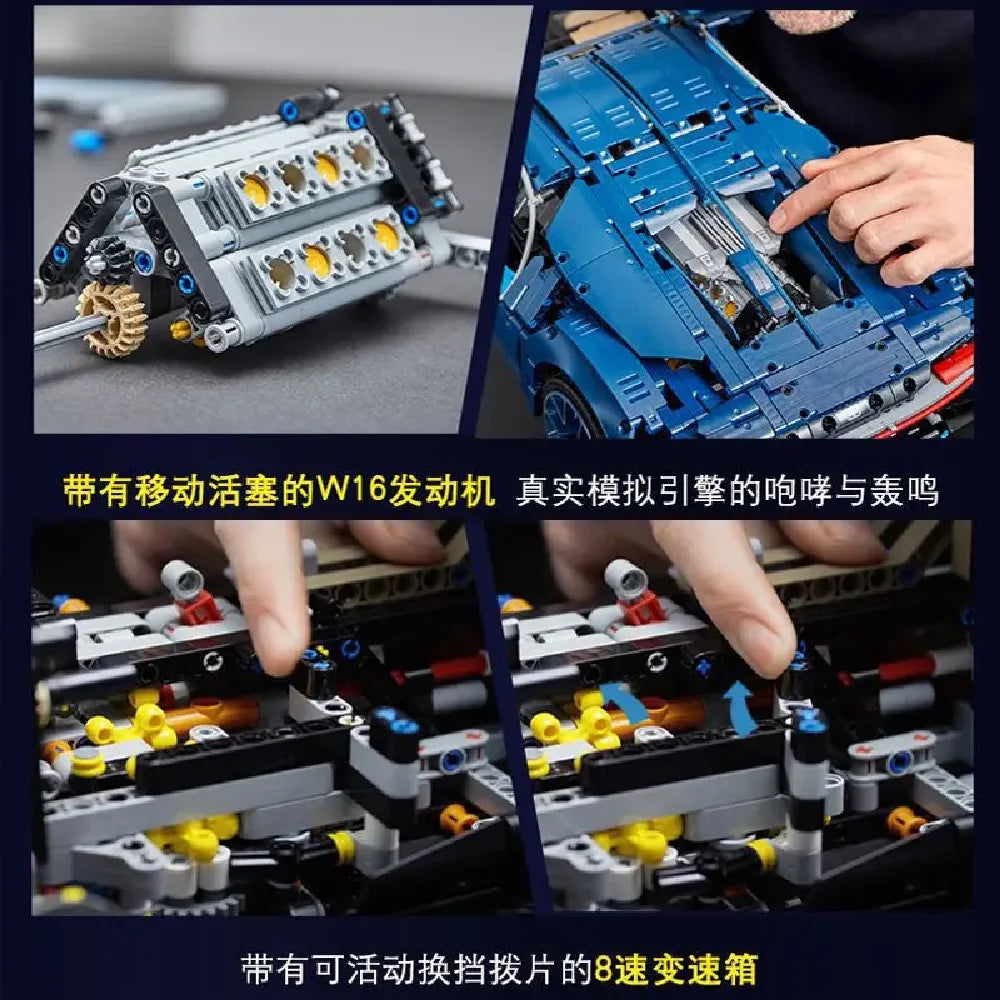 A Gift That Is Compatible With Building Blocks, And Difficult To Assemble Racing Car Models, Remote Control Sports Cars