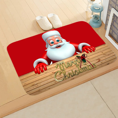 Christmas Door Mat Santa Claus Outdoor Carpet Merry Christmas Decorations For Home 2024 Navidad Xmas Ornament New Year 2025