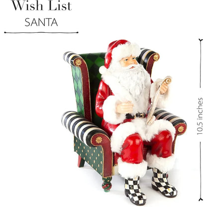 Wish List Santa Claus, Santa Statue Christmas Decoration for Home