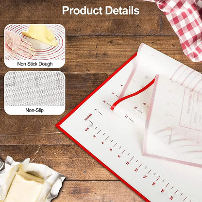 1PCS Kneading Dough Mat Silicone Baking Mat Pizza Cake Dough Maker Kitchen Cooking Grill Gadgets Bakeware