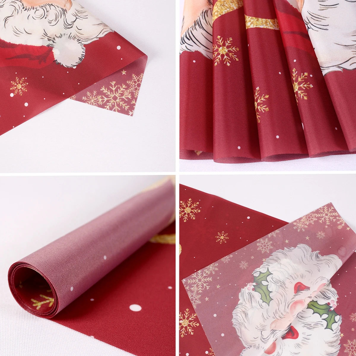 Santa Claus Christmas Table Runner Christmas Decorations For Home 2024 Xmas Table Flag Navidad Noel Gifts New Year Tablecloth