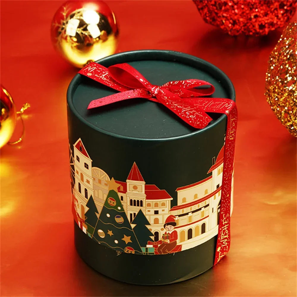 1Pcs Christmas Candy Box Christmas Eve Apples Gift Packing Box Mousse Christmas Cake Dessert Boxs Christmas Decoration Supplies