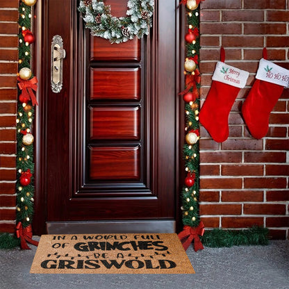 Xmas Welcome Christmas Mat Non-Slip And Washable Doormat Decoration Door Mat Entrance Rugs 40x60 cm/15.7x23.6 inches