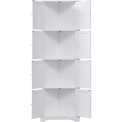 4-Tier 68" Corner Kitchen Pantry Storage Cabinet with 8 Doors