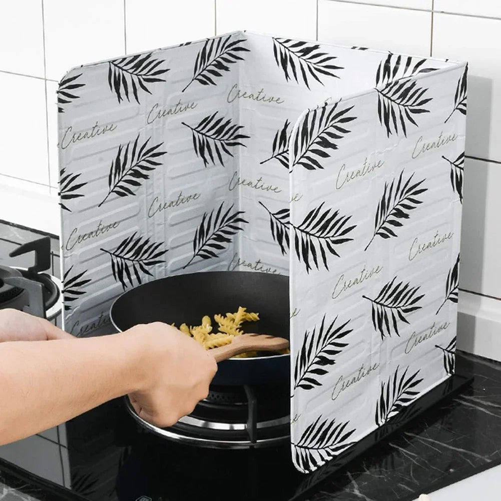 Kitchen Gas Stove Baffle Plate Aluminum Foil Oil Splash Protective Screen For Fried Vegetable Cooking Kichen Accessories