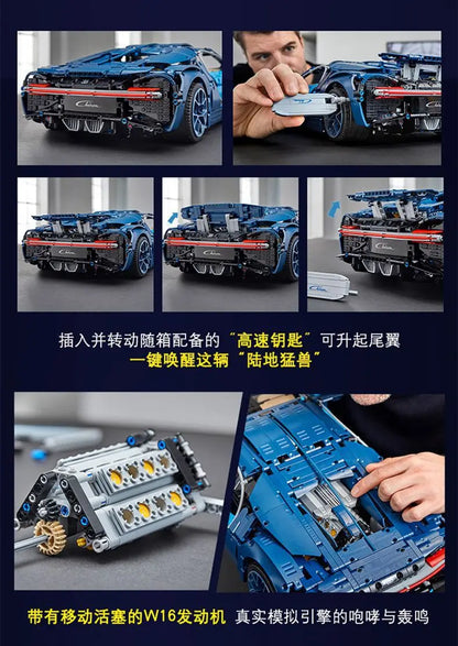 A Gift That Is Compatible With Building Blocks, And Difficult To Assemble Racing Car Models, Remote Control Sports Cars