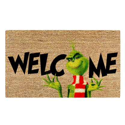 Xmas Welcome Christmas Mat Non-Slip And Washable Doormat Decoration Door Mat Entrance Rugs 40x60 cm/15.7x23.6 inches