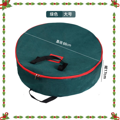 DINYAO Christmas Wreath Storage Bag with Thickened Oxford Cloth Seasonal Holiday Wreath Storage Container with Handle and Zipper