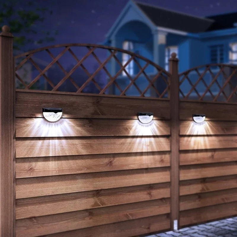 LED Solar Light Outdoor Wall Lamps Energy Garden Lamps Waterproof Solar Fence Lamp Christmas Decoration Festoon Light 1-24PCS