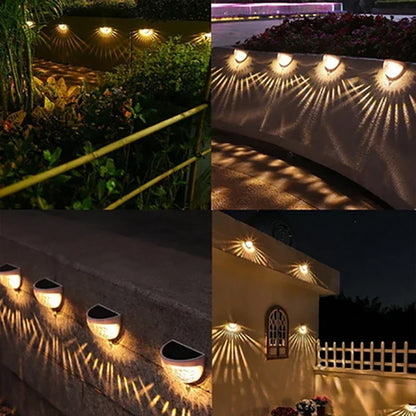 LED Solar Light Outdoor Wall Lamps Energy Garden Lamps Waterproof Solar Fence Lamp Christmas Decoration Festoon Light 1-24PCS