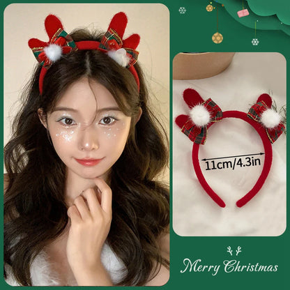 Merry Christmas Reindeer Headband Christmas Headwear Hair Band Clasp Headwear Festival Party Cosplay Photo Prop
Navidad 2025