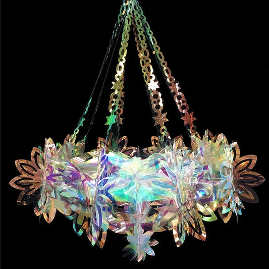 Christmas Decorations Home Decoration Multi-color chandelier Ornaments Neon Film Pendants Holiday Parties Weddings