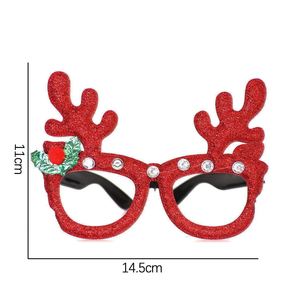 Christmas Glasses Plastic Decorative Glasses Kid Xmax Party Costume Accessory Photo Props Christmas Decoration decoración hogar