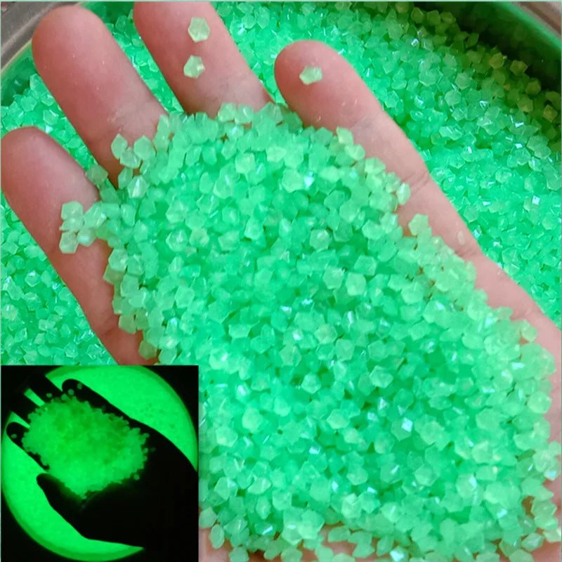 1000Pcs Luminous Sand Glow in Dark Pebbles Stone Home Garden Outdoor Path Lawn Decoration Fish Tank Aquarium Decor 3-5Mm