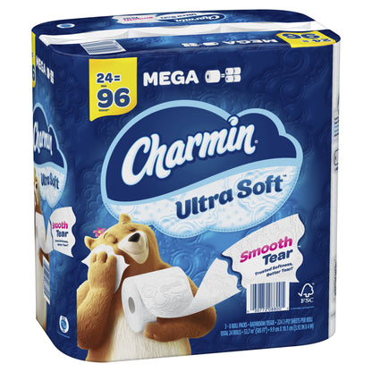 Ultra Soft Toilet Paper 12 Mega Rolls, 224 Sheets per Roll