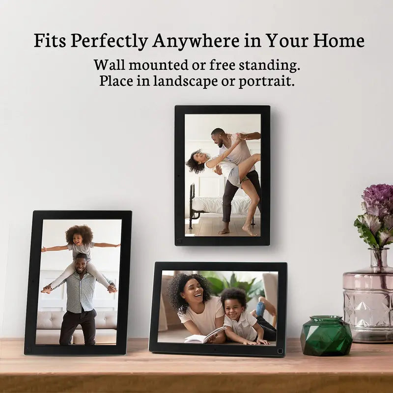 BSIMB 10.1'' Digital Picture Frame 32GB - Perfect Gifts for Friends/Family - Upload Photos&Videos from Anywhere via App/Email, Easy to Use, 1280X800 IPS Display, Support Micro SD Card and USB Drive