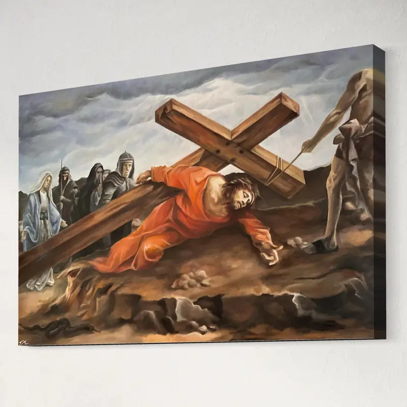 Jesus Carrying the Cross Artistic Giclée Poster/Canvas Print Wall Art Decor