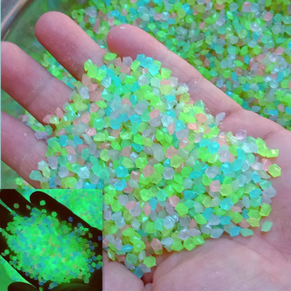 1000Pcs Luminous Sand Glow in Dark Pebbles Stone Home Garden Outdoor Path Lawn Decoration Fish Tank Aquarium Decor 3-5Mm