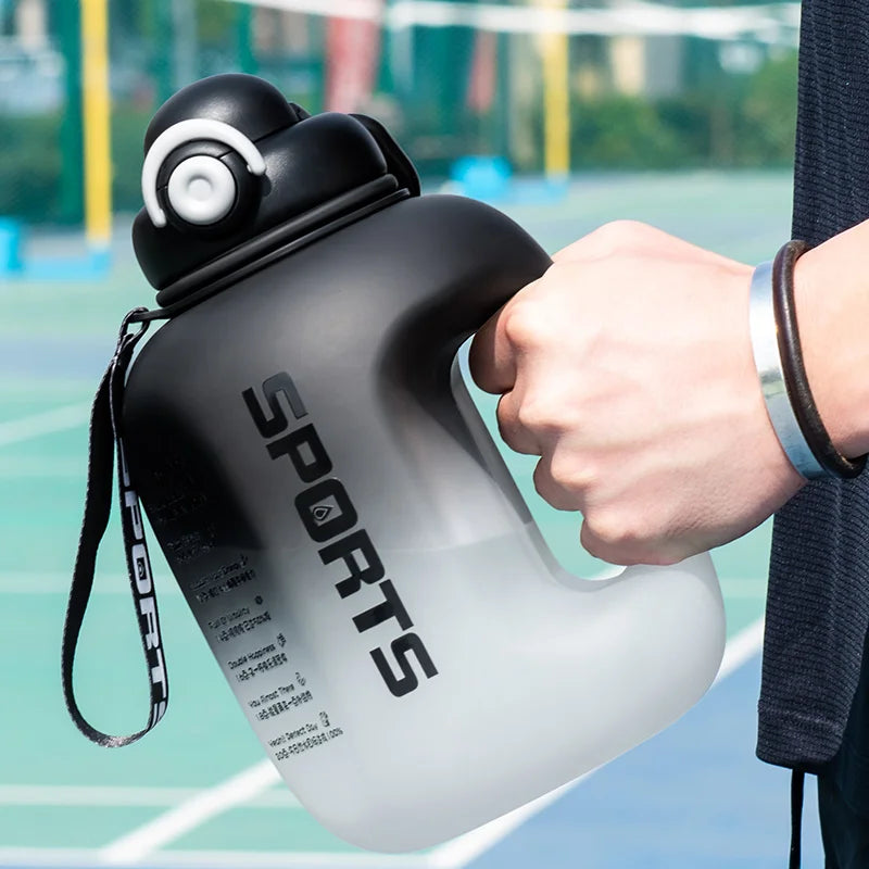 Sport Water Bottle Portable Fitness Plastic Cup with Straw Large Capacity Outdoor Travel Big Water Bottles Drinkware