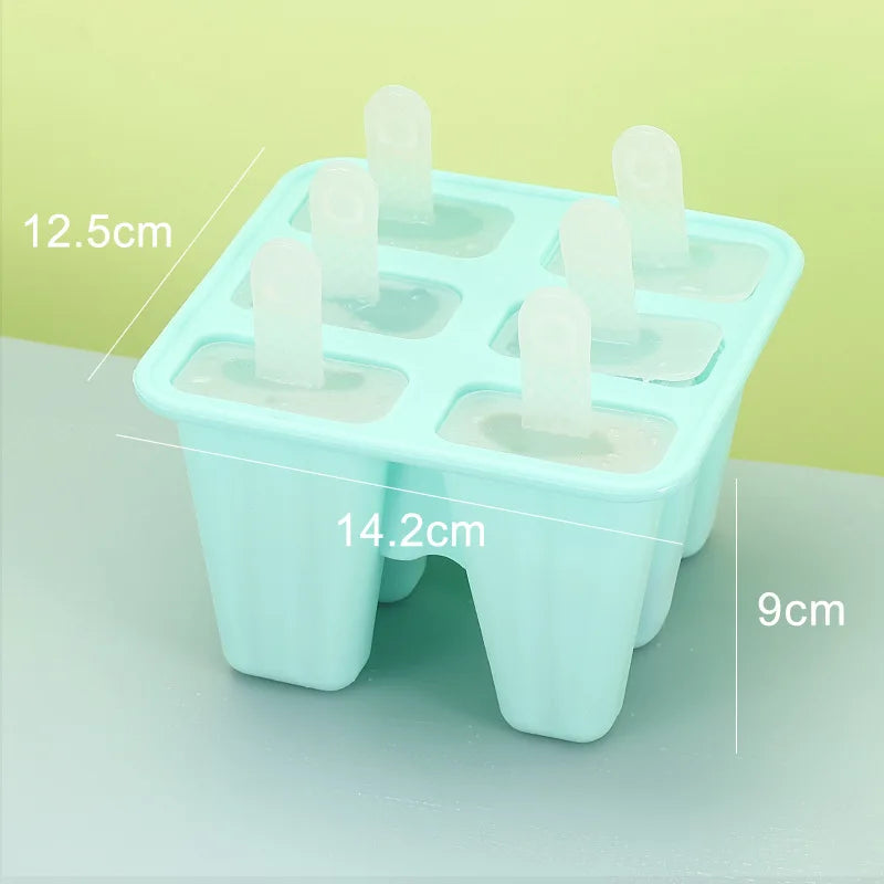 Popsicle Molds 6 Pieces Silicone Ice Pop Molds BPA Free Popsicle Mold Reusable Easy Release Ice Pop Make