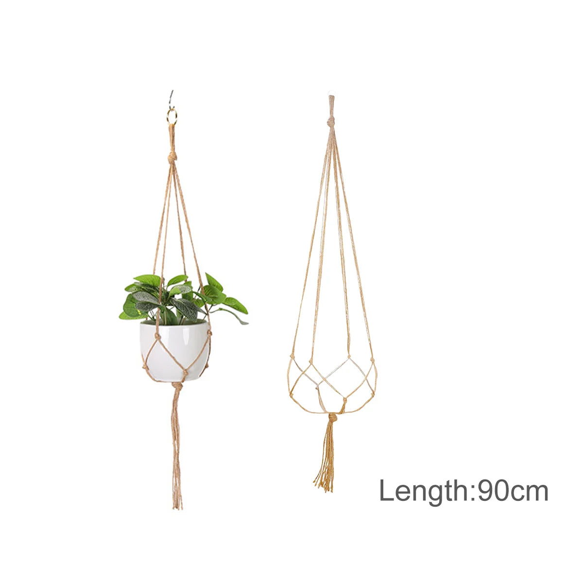 Hanging Plant Handmade Macrame Plant Hanger Flower Pot Planter Hanger Wall Decor Courtyard Garden Hanging Planter Hanging Basket