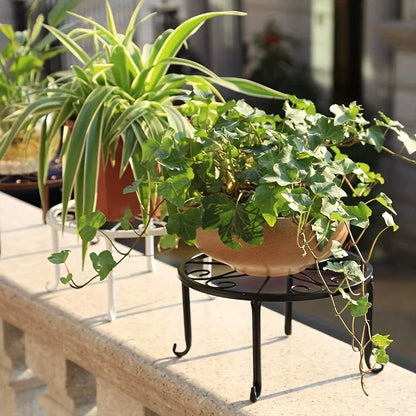 1Pcs Heavy Duty Metal Rustproof Iron Plant Stand - Perfect for Indoor/Outdoor Garden Planters & Pots!