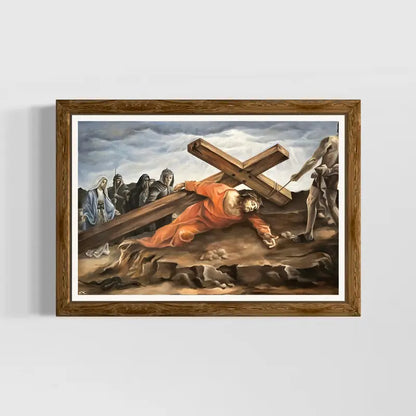 Jesus Carrying the Cross Artistic Giclée Poster/Canvas Print Wall Art Decor